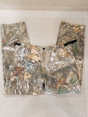 Habit Camo Cargo Pants Mens XL 38x31 RealTree Brown Adjustable Waist Hunting